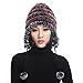 URSFUR Women's Rex Rabbit Fur Hats Winter Ear Cap Flexible Multicolor
