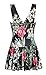MiYang Women's Plus-Size Flower Printing Shaping Body One Piece Swim Dresses Swimsuit Black Flower X-Large (US 16-18)