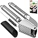 iPerfect Kitchen Stainless Steel Garlic Press Complete Bundle