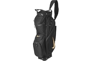 Nike Performance Golf Cart Bag 14-Way, Full-Length Divider (Black/Gold) - Unisex