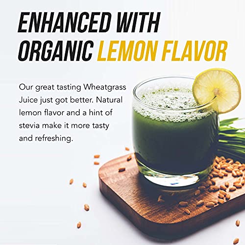 Organic Wheatgrass Juice Powder Organic Lemon Flavor Grown in