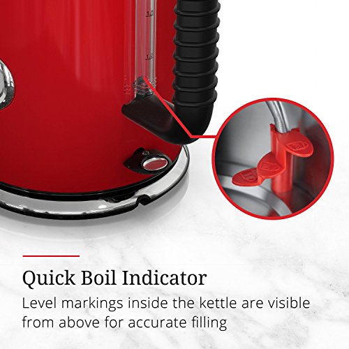 Russell Hobbs KE5550RDR Retro Style 1.7L Electric Kettle, Red