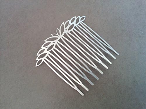 Silver Bridal Hair Comb, Leaves Hair Piece