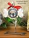 BANBERRY DESIGNS Pet Remembrance - Dog Photo Ornament - Dog Bone Design with Faithful Friend Loyal Companion Embossed Around Picture - Dog Memorial Ornament - Pet Memorial Ornament