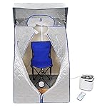 AW Silver Portable Sauna w/ Head Cover Personal Steam Sauna SPA Slim Detox Weight Loss Home Indoor