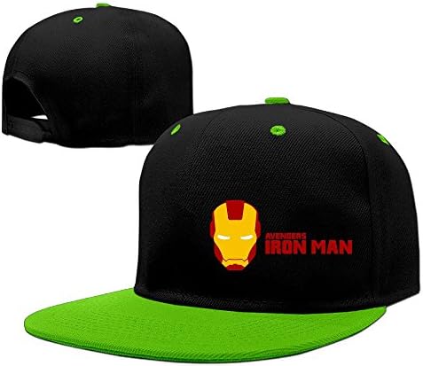Custom Unisex Iron Mask Casual Baseball Cap Hats KellyGreen