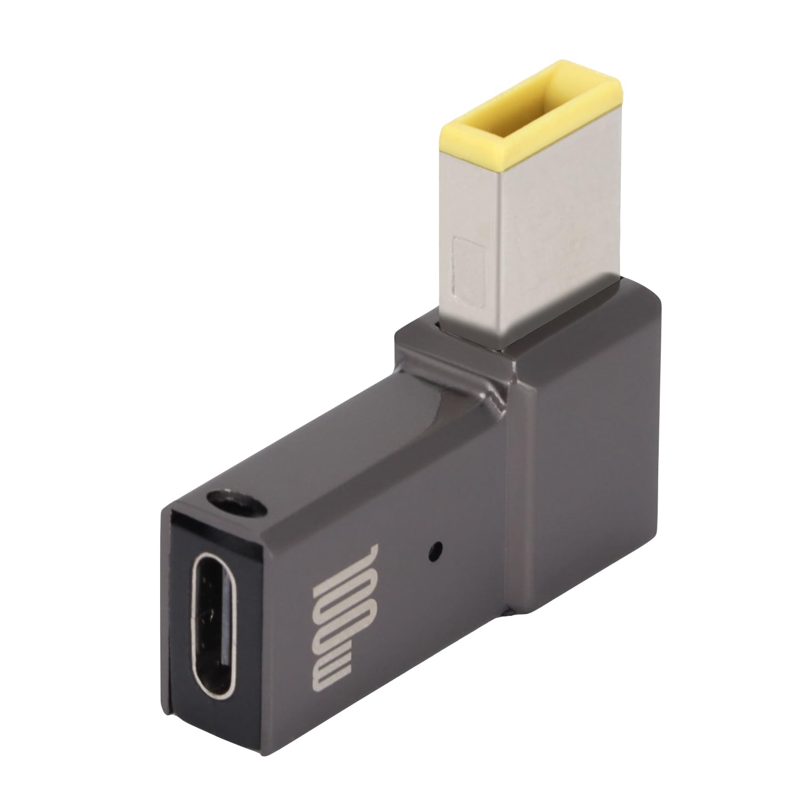 HERCHR 100W 5A PD Adapter Right Angle, L-Shape Slim Tip Adapter USB Type‑C PD Adapter USB C Rectangular Power Charger PD Charge Converter Compatible with LenovoThinkPad Series