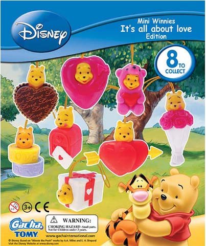Tomy Winnie the Pooh Peek a Pooh It's All About Love Edition 8 Figures