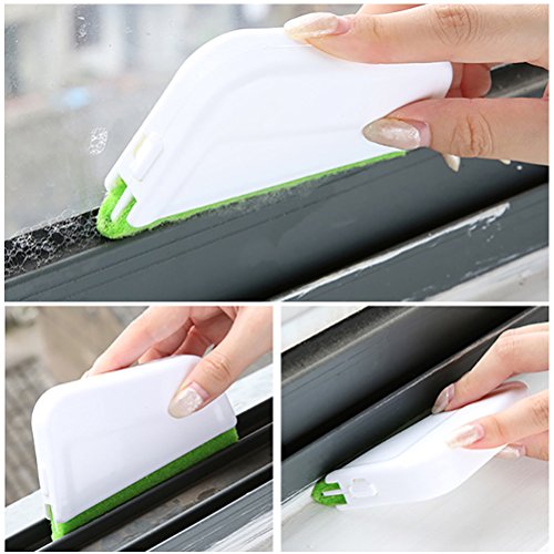 FOCCTS Tile Brushes Grout Cleaner Brush with Nylon Sponge Bristles for Bathroom Kitchen Shower Window Track Groove Gap Joint Deep Cleaning - Thumbnail 5