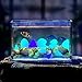150pcs Glow in The Dark Garden Pebbles,Glow Stones Rocks for Walkways Outdoor Decor Aquarium Fish Tank Garden Decorative Stones for Path Lawn Yard Walkway (Blue)