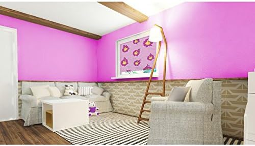 Ostanding Lion of Oz Nursery Violet Blockout Roller Window Shade 35W x 36H (For 36W x 36H Rough Opening) NUS-LIO01-VIO-BO3536