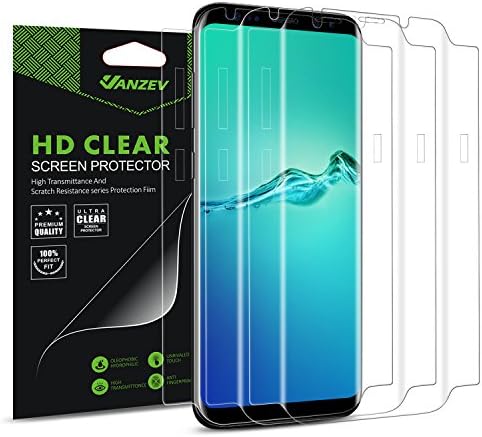 Galaxy S8+ Screen Protector (3 Pack), VANZEV FullEdge [Case Friendly] Ultra Clear HD Flexible Protective Film Screen Protection for Samsung S8 Plus [Not Tempered Glass]