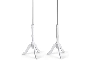 Leinuosen 2 Set Mannequin Stands Wood Tripod Dressmaker Form Base Dress Form Stands 45 Inches Compatible with Most Standard Mannequin for Shop Window Clothing Studio(White)