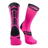 Epivive Velocity Pink & Black Football, Basketball, Lacrosse Socks (Large)