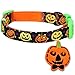 Blueberry Pet 8 Patterns Halloween Harvest Pumpkin Classic Designer Adjustable Dog Collar with Decoration, Medium, Neck 14.5