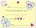MyExpression.com 20 Loving Hearts Kids Fill-in Birthday Thank You Cards