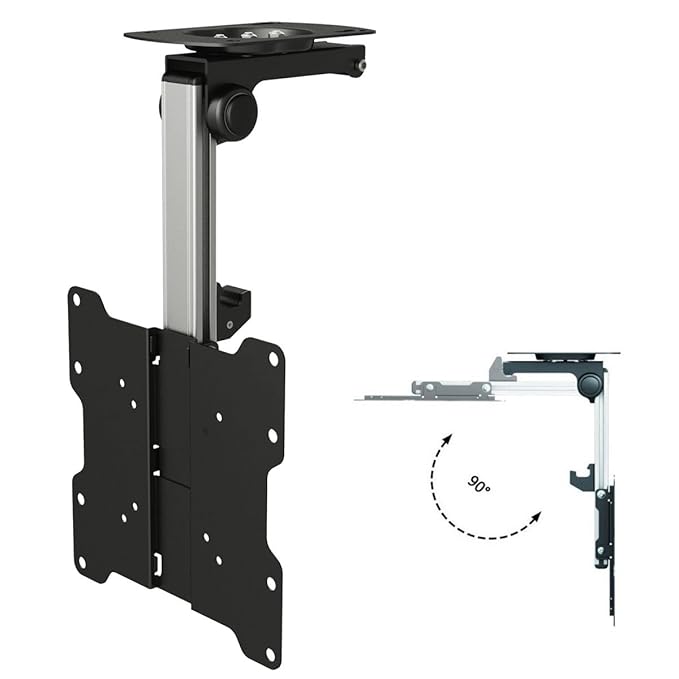 InstallerParts Folding Ceiling TV Mount 17 - 37 - LCD LED Plasma TV Flat Panel Displays - Great in the Kitchen RV Yacht Under Cabinet