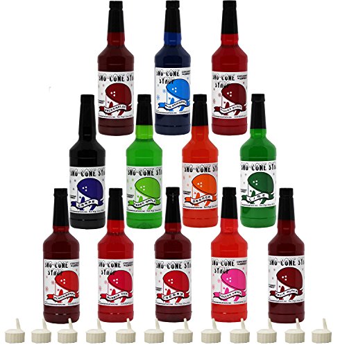 Snow Cone & Shave Ice Syrup-Ready To Use-12 Quart Assortment (Choose Your Own)