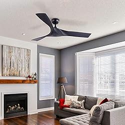 VONLUCE 52’’ Black Ceiling Fan No Light with