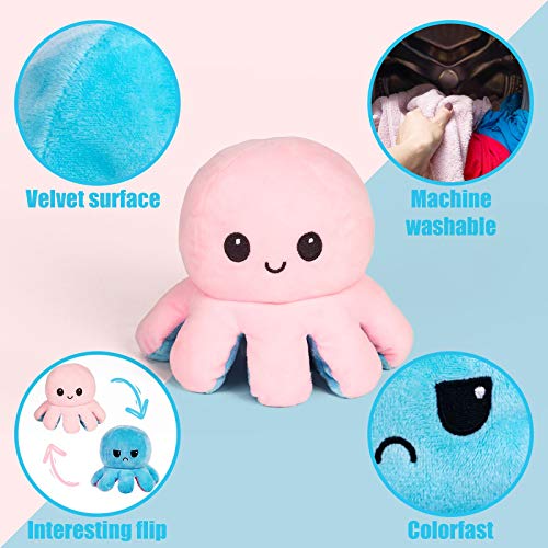 Thedttoy Reversible Octopus Plüsch Soft Toys Doppelseitige Flip Mood Reversible Octopus Plüsch Kuscheltiere Puppe… – Bild 6