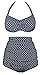 Angerella Women Vintage Polka Dot High Waisted Bathing Suit Bikini