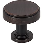 Jeffrey Alexander 1-1/4" Overall Length Brushed Oil Rubbed Bronze Richard Cabinet Knob