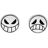 CENWA Happy Sad Face Stud Earrings Anime Earrings Cosplay Earrings Gift For Her