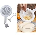 SASHA SQUARE Nylon Fine Mesh Strainer With Squeezing Stick, Mess-Free Straining, Plastic Strainer For kefir Grains, Milk Kefir, passoire de cuisine, coladores de cocina (400 mesh size)