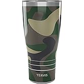 Tervis Traveler Hunting - Forest Camo Triple Insulated Tumbler Travel Cup Keeps Drinks Cold & Hot, 30oz, Stainless Steel