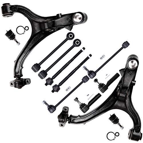LSAILON 12pcs Inner Tie Rod Ends Lower Control Arms Outer Tie Rod Ends Front Sway Bar Links Upper Ball Joints Rear Sway Bar End Links Kit Fit for 2006-2010 Jeep Commander 2005-2010 Jeep Grand Cherokee - Thumbnail 6