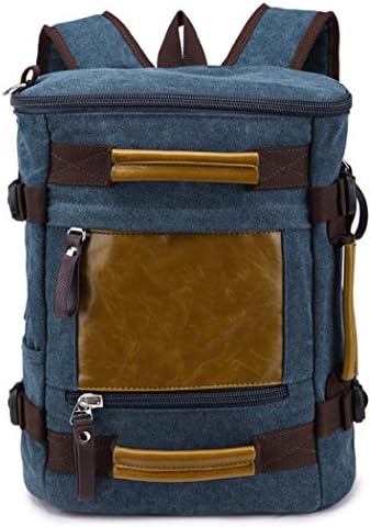 Red Dandelion Cylindrical Canvas Handbag Original Design Uinque Backpack Blue