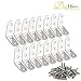 Corner Brace, Dayree 16pcs 40mm x 40mm Stainless Steel Joint Right Angle Shelf Brackets Fastener with 64 pcs Screws for Furniture connector and Industrial Decorative