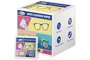 ICEPAC Glasses Cleaner, Lens Wipes for Eyeglasses,Eye Glasses Cleaner Wipes,Lens Wipes for Glasses/Sunglasses,Screen Wipes,Lens Wipes Individually Wrapped(300 PCS)