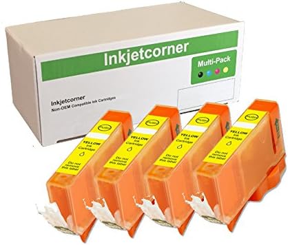 Inkjetcorner Compatible Ink Cartridges Replacement for CLI-226 for use with iX6520 MG5120 MG5220 MG5320 MX882 MX892 (Yellow, 4-Pack)