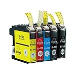 lil Monk LC103XL Ink Cartridges Pack of 5 for Brother LC 103 (2 Black,1 Cyan,1 Magenta,1 Yellow) Brother Ink Cartridges LC 103 Compatible with Brother | Brother LC 103 | HUGE SALE