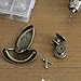 Ginsco 20pcs Vintage Traditonal Bronze Kitchen Cupboard Door Cabinet Drawer Shell Pull Handle Round Knob Set with 4mm Drill Bit