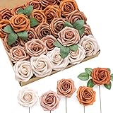 Ling's Moment Artificial Flowers Burnt Orange Ombre