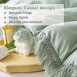 Andency Queen Comforter Set Sage Green, 3 Pieces