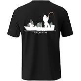 Palmyth Men's Fishing Shirt Short Sleeve T-Shirt Sun Protection UV UPF 50+ Tee