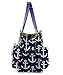 White Anchor Print NGIL Large Travel Caddy Organizer Tote Bag