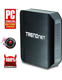 Trendnet Wireless AC1750 Dual Band Gigabit Router con puerto usb para compartir, versión de tew 812dru 2.1, Negro