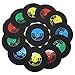 DuoMuo Coasters- Set of 12 Vinyl-Record Disk-Coaster for Drinks-Tabletop Protection Prevents Furniture Damage -Silicone Drink Coaster