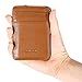 Rfid Blocking Sleeves Genuine Leather Wallet Cool Slim for Men and Women, Mini Front Pocket Wallet With Zipper, Sleeve Card Holder With Id Window