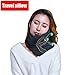 Travel Pillow ideal for airplane flight Easy to carry Soft Support Protect for Woman, Man and Children.(Black)