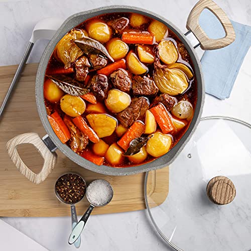 Country Kitchen Cookware Aluminum Dutch Oven, 10 Quart, Speckled