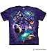 The Mountain Wolf Of The Cosmos Adult T-Shirt, Purple, Large