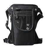 Sunmig Men Multi-Purpose Leg Bag Military Drop Bag Outdoor Waist Bag (Black)