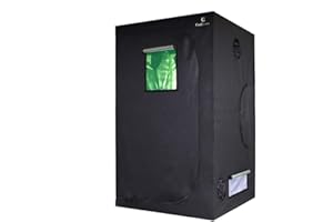 CoolGrows Grow Tent, 4x4 Feet Mylar Grow Tent with Obeservation Window and Floor Tray for Indoor Plant Growing (48" x 48" x 80")