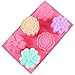 3 PCS Silicone Flower Cake Molds, SENHAI 6-Cavity Chocolate Biscuit Muffine Baking Pans Soap Making Trays - Pink, Blue, Purple