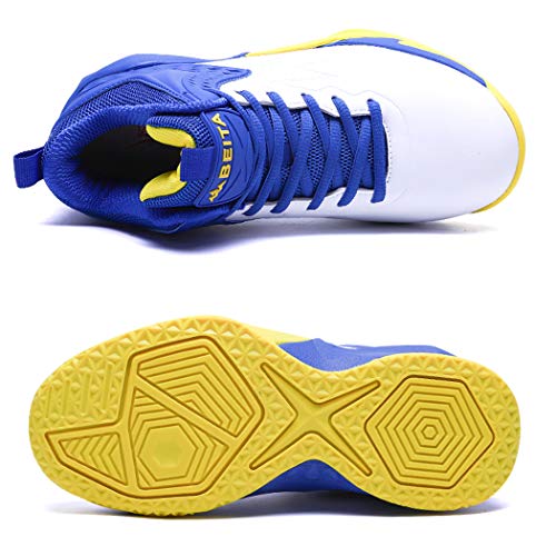 Beita Girls Basketball Shoes Boys High Tops Sneakers Athletic Trainers Shoes for Big Kids, Children, Teens, Boys, Professional Anti-Skid & Durable for Indoors & Outdoors Blue
